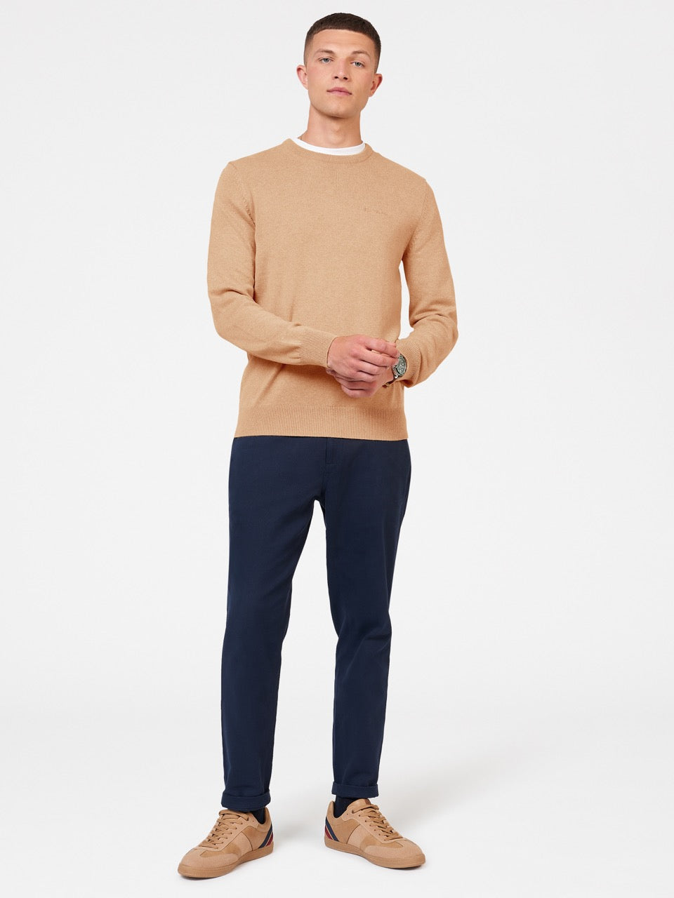 Knitwear Ben Sherman Signature Crewneck Grise | JZW-12080363